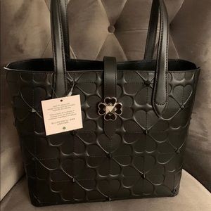 Kate Spade Kaci Embossed Flower Tote black medium